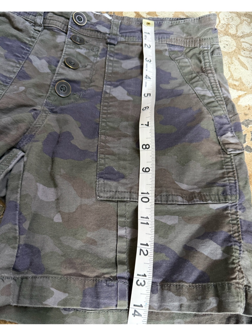 Anthropologie Camo Button-Front Women’s Shorts Sz 27 - Picture 6 of 7